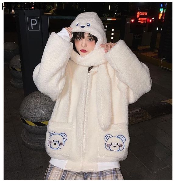 women's knits & tees embroidered bear kawaii zipper coat winter sweet harajuku loose pocket hoodies womens fleece flannel pullover fema, White
women's knits & tees embroidered bear kawaii zipper coat winter sweet harajuku loose pocket hoodies womens fleece flannel pullover fema, White