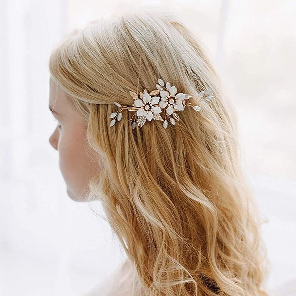 hair clips & barrettes gold wedding pins floral bridal hairpins flower pieces comb clip accessories for bride bridesmaid, Golden;silver
hair clips & barrettes gold wedding pins floral bridal hairpins flower pieces comb clip accessories for bride bridesmaid, Golden;silver