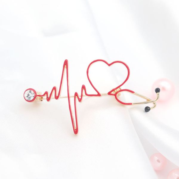 heart beating line stethoscope doctor medical brooch red enamel copper material lapel pins suit shirt clothing jewelrydio chan contact, Gray
heart beating line stethoscope doctor medical brooch red enamel copper material lapel pins suit shirt clothing jewelrydio chan contact, Gray