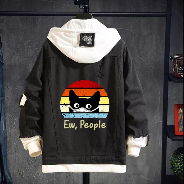 men's jackets black cat ew people print casual motorcycle denim jacket oversized autumn men hooded winter blue jean thick streetwear, Black;brown
men's jackets black cat ew people print casual motorcycle denim jacket oversized autumn men hooded winter blue jean thick streetwear, Black;brown