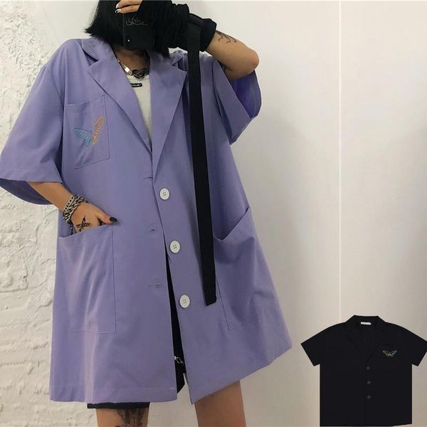 women's blouses & shirts harajuku streetwear korean woman man embroidery butterfly pocket plus size blazer lapel v-neck shirt blouse bu, White
women's blouses & shirts harajuku streetwear korean woman man embroidery butterfly pocket plus size blazer lapel v-neck shirt blouse bu, White