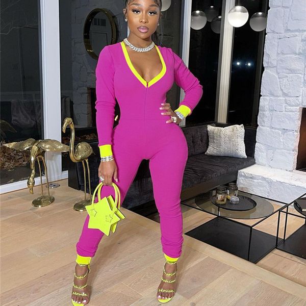 solid color long sleeve deep v bodycon rompers womens jumpsuit sport suit fashion long pants overalls fitness setby air, Black;white
solid color long sleeve deep v bodycon rompers womens jumpsuit sport suit fashion long pants overalls fitness setby air, Black;white