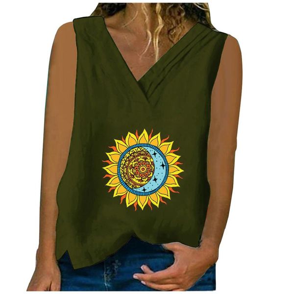 women's t-shirt summer fashion women loose cotton printing clothing v-neck sleeveless vest solid colour camisole, White
women's t-shirt summer fashion women loose cotton printing clothing v-neck sleeveless vest solid colour camisole, White