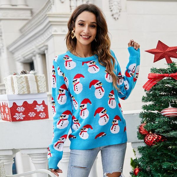 women's sweaters kawaii ugly christmas pullover long sleeve cute snowman sweater ulzzang chic streetwear daily pullovers, White;black
women's sweaters kawaii ugly christmas pullover long sleeve cute snowman sweater ulzzang chic streetwear daily pullovers, White;black