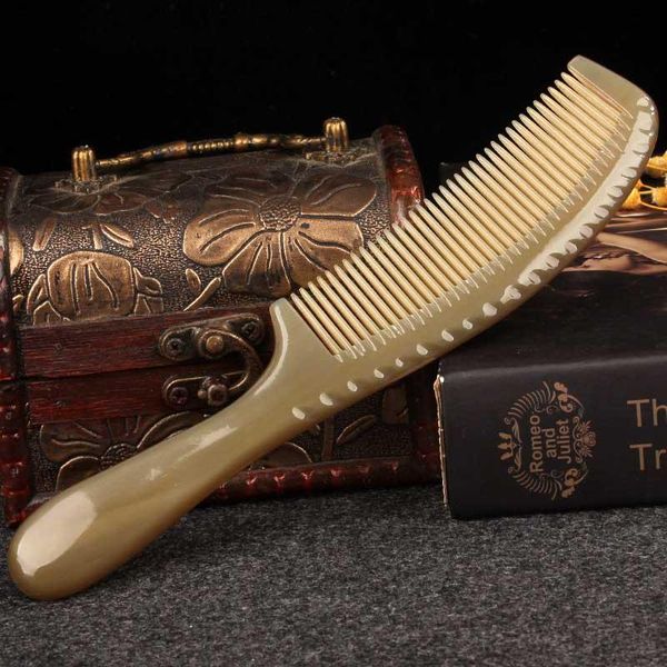 horn comb natural anti-static hair loss household head meridian massage brushes, Silver
horn comb natural anti-static hair loss household head meridian massage brushes, Silver