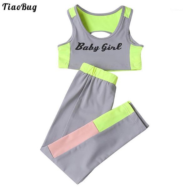 yoga outfit tiaobug summer 2pcs kid girls sport suit o-neck sleeveless letters print racer back open cropped vest and pants running set
yoga outfit tiaobug summer 2pcs kid girls sport suit o-neck sleeveless letters print racer back open cropped vest and pants running set