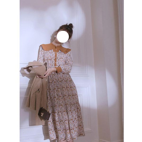 floral dress ladies abstract print long sleeve ruffled collar lantern dresses for women casual, Black;gray
floral dress ladies abstract print long sleeve ruffled collar lantern dresses for women casual, Black;gray
