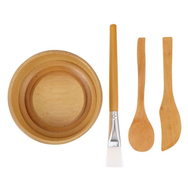 storage bottles & jars 4pcs facial mask mixing bowl set brush face spatula spoon
