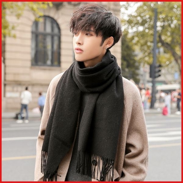 Wool scarf men's autumn and winter new pure color double-sided double 100 wool fashion versatile shawl dual-purpose, Blue;black
Wool scarf men's autumn and winter new pure color double-sided double 100 wool fashion versatile shawl dual-purpose, Blue;black