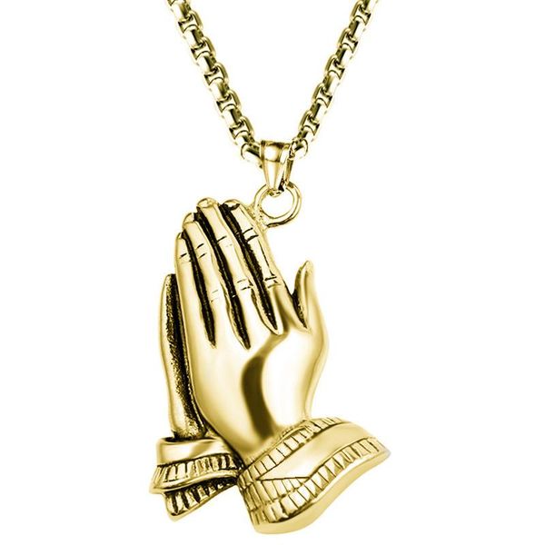 pendant necklaces classic retro stainless steel the praying hands pendants 2021 punk men women gothic silver plated jewelry
pendant necklaces classic retro stainless steel the praying hands pendants 2021 punk men women gothic silver plated jewelry
