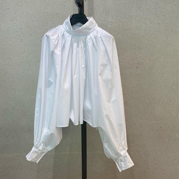women's blouses & shirts elegant long-sleeved white shirt loose puff sleeve stand collar casua ol fashion women autumn clothes 2021
women's blouses & shirts elegant long-sleeved white shirt loose puff sleeve stand collar casua ol fashion women autumn clothes 2021