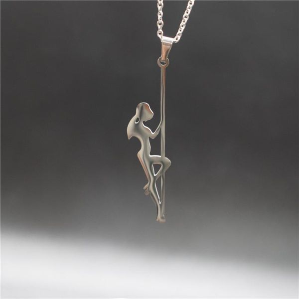 pendant necklaces stainless steel pole dancer strip silhouette gift for bachelorette party women jewellery, Silver
pendant necklaces stainless steel pole dancer strip silhouette gift for bachelorette party women jewellery, Silver