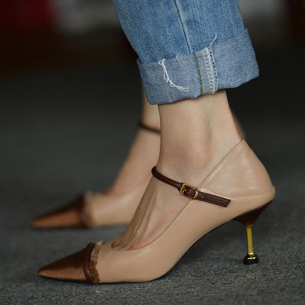 high heels french feminine stiletto pointed retro autumn women's shoes style 2021 dress, Black
high heels french feminine stiletto pointed retro autumn women's shoes style 2021 dress, Black