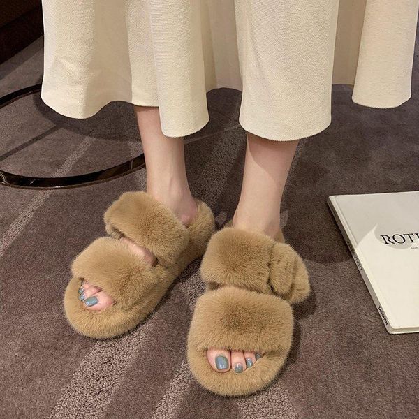 slippers fur women outdoor fluffy plush wedge sandals open toe summer thick sole slides zapatos mujer, Black
slippers fur women outdoor fluffy plush wedge sandals open toe summer thick sole slides zapatos mujer, Black