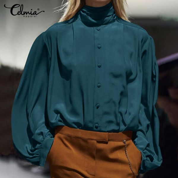 women's blouses & shirts celmia women lantern long sleeve autumn casual satin bow tie collar office 2021 elegant decorative buttons, White
women's blouses & shirts celmia women lantern long sleeve autumn casual satin bow tie collar office 2021 elegant decorative buttons, White