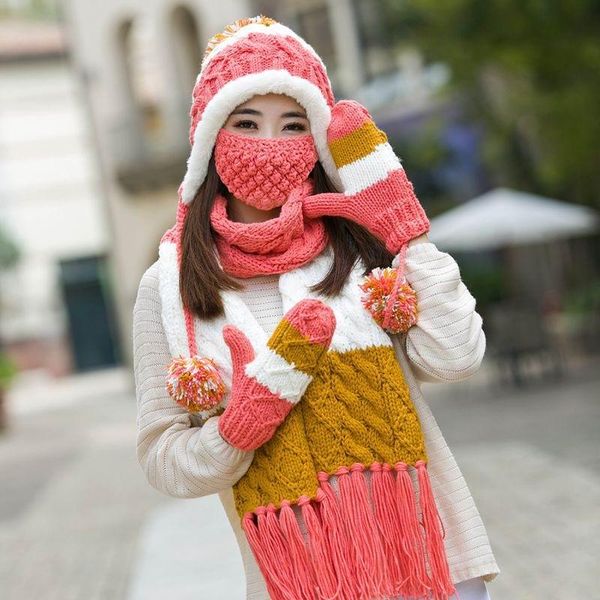 hats, scarves & gloves sets kagenmo women's warm winter four cap scarf mask thick cotton knit inside flannel super fit for cold area, Blue;gray
hats, scarves & gloves sets kagenmo women's warm winter four cap scarf mask thick cotton knit inside flannel super fit for cold area, Blue;gray