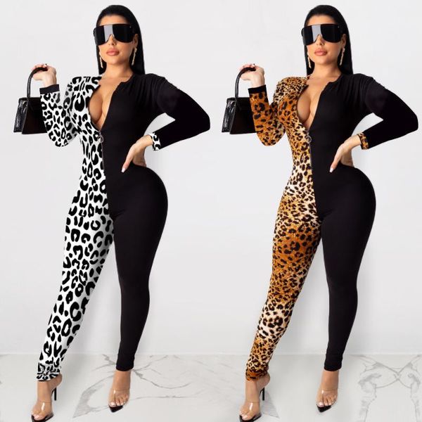 women's jumpsuits & rompers leopard printed patchwork full sleeve o-neck zipper autumn style streetwear women skinny ankle-length, Black;white
women's jumpsuits & rompers leopard printed patchwork full sleeve o-neck zipper autumn style streetwear women skinny ankle-length, Black;white