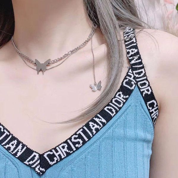 chokers kpop simple stainless steel butterfly layered chain choker necklace fashion pendant clavicle jewelry women, Golden;silver
chokers kpop simple stainless steel butterfly layered chain choker necklace fashion pendant clavicle jewelry women, Golden;silver