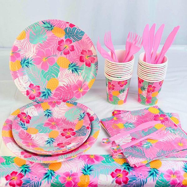 disposable dinnerware 1-10pcs/set pink tableware set hawaii party paper cup plate napkin straw tropical summer wedding birthday decorations
disposable dinnerware 1-10pcs/set pink tableware set hawaii party paper cup plate napkin straw tropical summer wedding birthday decorations