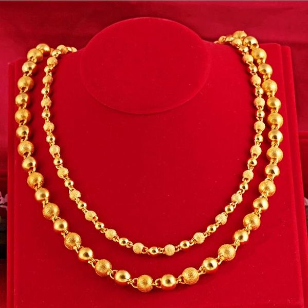 chains weight heavy 9/6mm 60cm solid bead necklaces 24k real yellow gold plated men's necklace chain birthday jewelry, Silver
chains weight heavy 9/6mm 60cm solid bead necklaces 24k real yellow gold plated men's necklace chain birthday jewelry, Silver