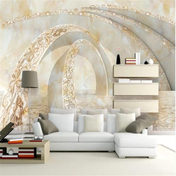milofi custom non-woven wall paper marble material 3d tv sofa background three-dimensional space mural wallpapers
milofi custom non-woven wall paper marble material 3d tv sofa background three-dimensional space mural wallpapers