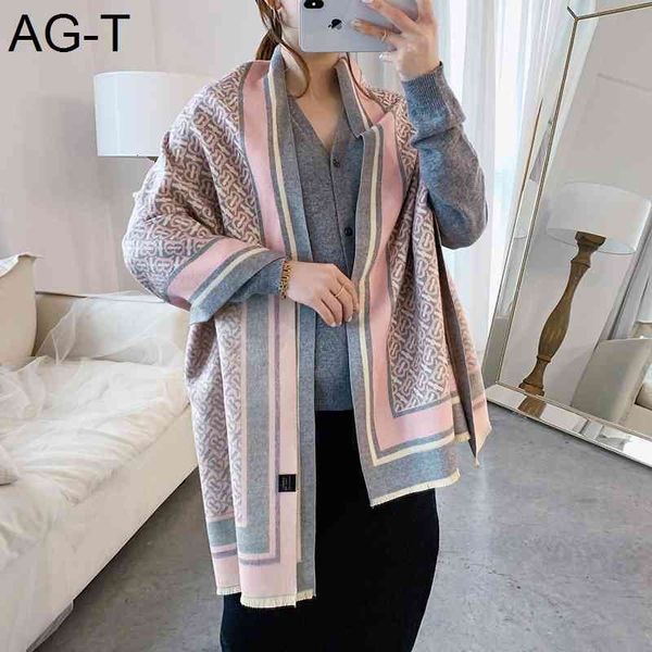 the new double-sided cashmere scarf for women is a long, thickened printed shawl with multiple colors to keep warm, Blue;gray
the new double-sided cashmere scarf for women is a long, thickened printed shawl with multiple colors to keep warm, Blue;gray