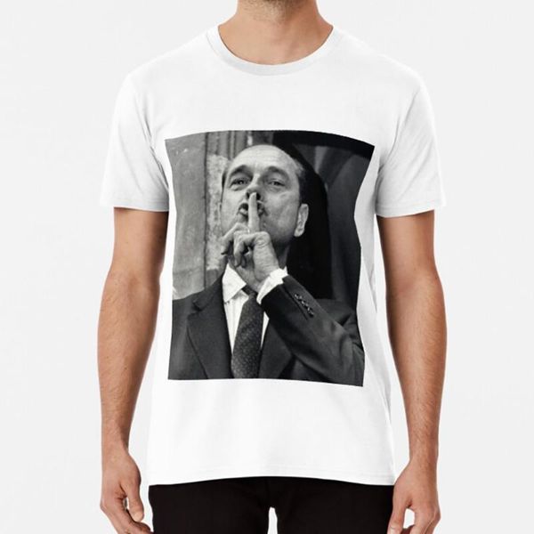 men's t-shirts jacques chirac - shh t shirt hush policy french politician president right rpr, White;black
men's t-shirts jacques chirac - shh t shirt hush policy french politician president right rpr, White;black