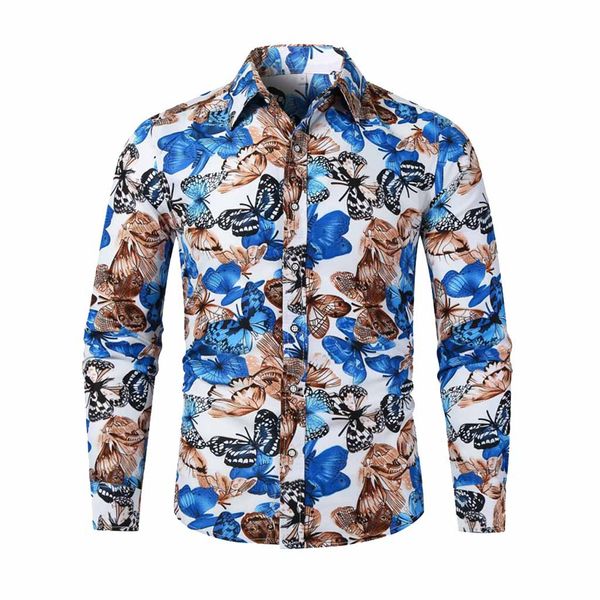 men casual shirt turn-down collar fashion printed men's shirt slim fit long sleeve shirts beach, White;black
men casual shirt turn-down collar fashion printed men's shirt slim fit long sleeve shirts beach, White;black