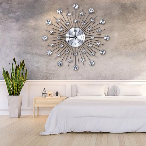 sparkling bling metallic silver flower-shaped wall clock for living room office round flower with large arabic number clocks
sparkling bling metallic silver flower-shaped wall clock for living room office round flower with large arabic number clocks