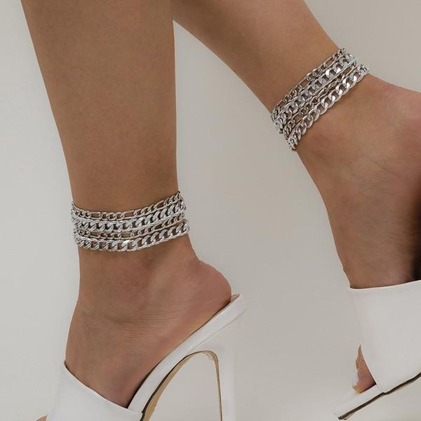 anklets 4pcs/set simple punk snake chain multilayer anklet for women girl geometric gold silver color foot chains beach jewelry, Red;blue
anklets 4pcs/set simple punk snake chain multilayer anklet for women girl geometric gold silver color foot chains beach jewelry, Red;blue