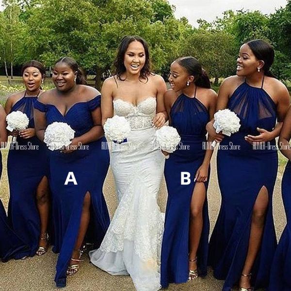 bridesmaid dress dark blue halter dresses 2021 side slit sheath long lady honor lace up back vestidos de gala, White;pink
bridesmaid dress dark blue halter dresses 2021 side slit sheath long lady honor lace up back vestidos de gala, White;pink