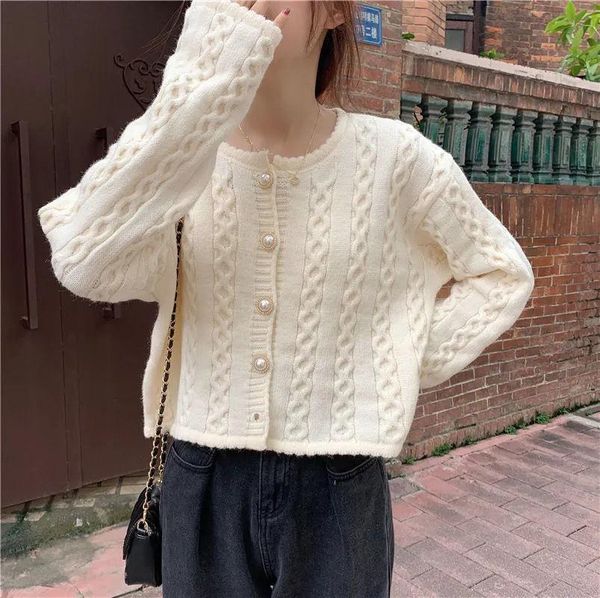 women's knits & tees fall 2021 women cardigan sweater fashion single breasted korean cute sweaters female yellow purple crop cardigans, White
women's knits & tees fall 2021 women cardigan sweater fashion single breasted korean cute sweaters female yellow purple crop cardigans, White