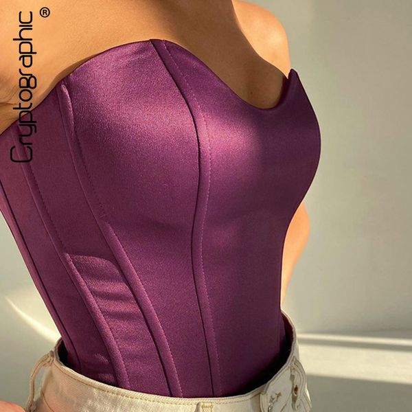 cryptographic satin fashion cut-out crop women baless cropped feminino bustier corset 2021 summer streetwear, Black;white
cryptographic satin fashion cut-out crop women baless cropped feminino bustier corset 2021 summer streetwear, Black;white