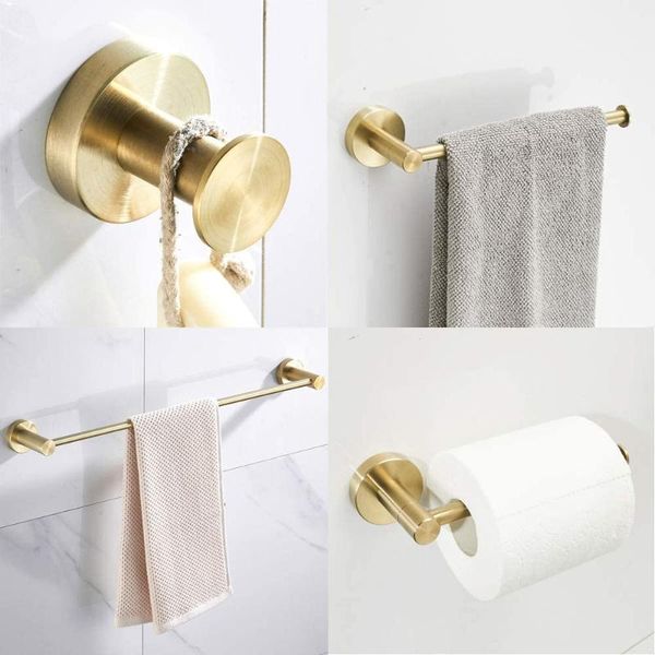 bath accessory set luxury brushed gold towel ring round base stainless steel holder accessories wall mount robe hook shower bathroom
bath accessory set luxury brushed gold towel ring round base stainless steel holder accessories wall mount robe hook shower bathroom