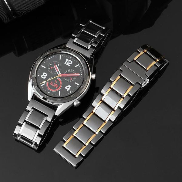 watch bands for samsung gear s2 s3 steel with ceramic bracelet galaxy 46mm/42mm/active 2 1 40mm 44mm huawei watch2 gt watchband, Black;brown
watch bands for samsung gear s2 s3 steel with ceramic bracelet galaxy 46mm/42mm/active 2 1 40mm 44mm huawei watch2 gt watchband, Black;brown