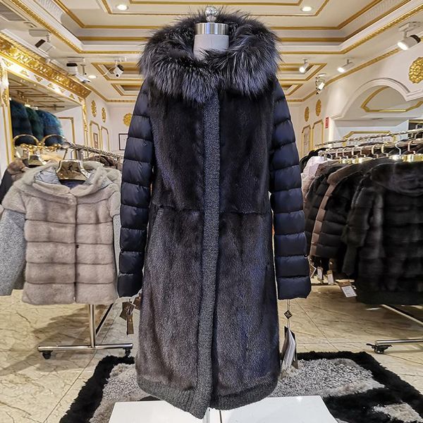 women's fur & faux real mink coat women fashion short vest solid down jackets sleeves and hats can be removed, Black
women's fur & faux real mink coat women fashion short vest solid down jackets sleeves and hats can be removed, Black