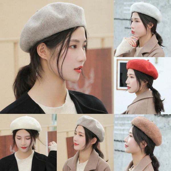 men plain beret hat wool women lady girls warm beanie cap french winter style outdoor hats, Black;white
men plain beret hat wool women lady girls warm beanie cap french winter style outdoor hats, Black;white