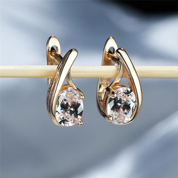 hoop & huggie female luxury crystal earrings rose gold color engagement small oval stone white zircon for women jewelry, Golden;silver
hoop & huggie female luxury crystal earrings rose gold color engagement small oval stone white zircon for women jewelry, Golden;silver