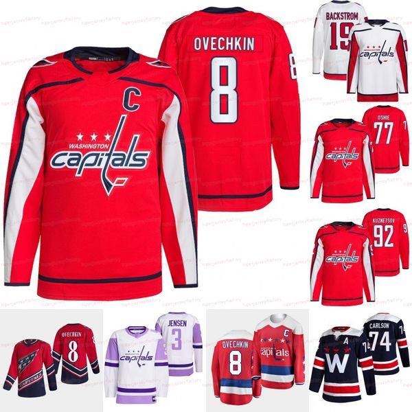 alexander ovechkin washington capitals 2021-22 jersey tom wilson t.j. oshie nick jensen nicklas backstrom evgeny kuznetsov vitek vanecek tre, Black;red 
alexander ovechkin washington capitals 2021-22 jersey tom wilson t.j. oshie nick jensen nicklas backstrom evgeny kuznetsov vitek vanecek tre, Black;red