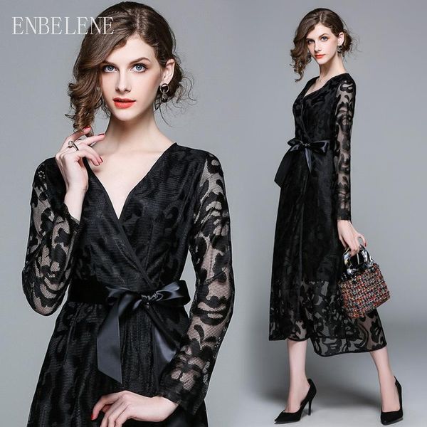 casual dresses 2021 spring hollow out long dress ladies v-neck black full sleeve female empire bow knot lace breathable women gh253, Black;gray
casual dresses 2021 spring hollow out long dress ladies v-neck black full sleeve female empire bow knot lace breathable women gh253, Black;gray