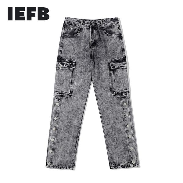 iefb streetwaer multi pocket black jeans men's hip hop fashion leg split loose straight denim pants vintagetrend casual 9y7474 210524, Blue
iefb streetwaer multi pocket black jeans men's hip hop fashion leg split loose straight denim pants vintagetrend casual 9y7474 210524, Blue