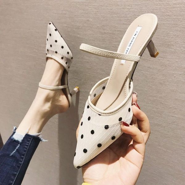 slippers lace half female spring summer outside women shoes woman cold thin high heels pointed toe ladies sandals, Black
slippers lace half female spring summer outside women shoes woman cold thin high heels pointed toe ladies sandals, Black