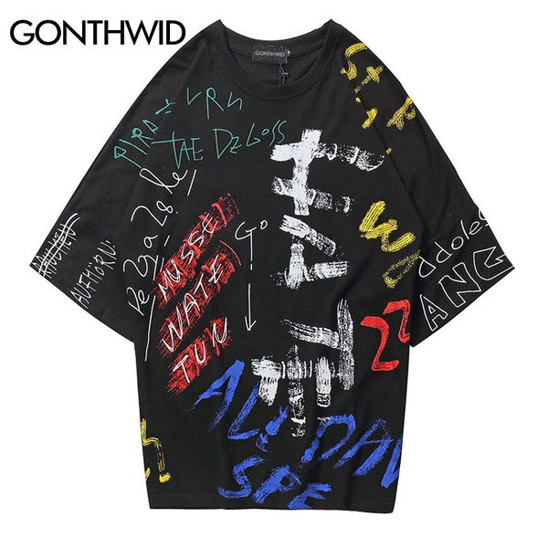 gonthwid harajuku graffiti print tshirts streetwear hip hop mens 2020 casual tees male short sleeve o-neck fashion t shirts y0323, White;black
gonthwid harajuku graffiti print tshirts streetwear hip hop mens 2020 casual tees male short sleeve o-neck fashion t shirts y0323, White;black