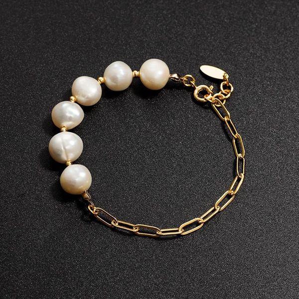 link, chain jaeeyin 2021 trendy classic arrival simplicity jewelry baroque freshwater pearl bracelet gift for girlfriend women lady girl, Black
link, chain jaeeyin 2021 trendy classic arrival simplicity jewelry baroque freshwater pearl bracelet gift for girlfriend women lady girl, Black