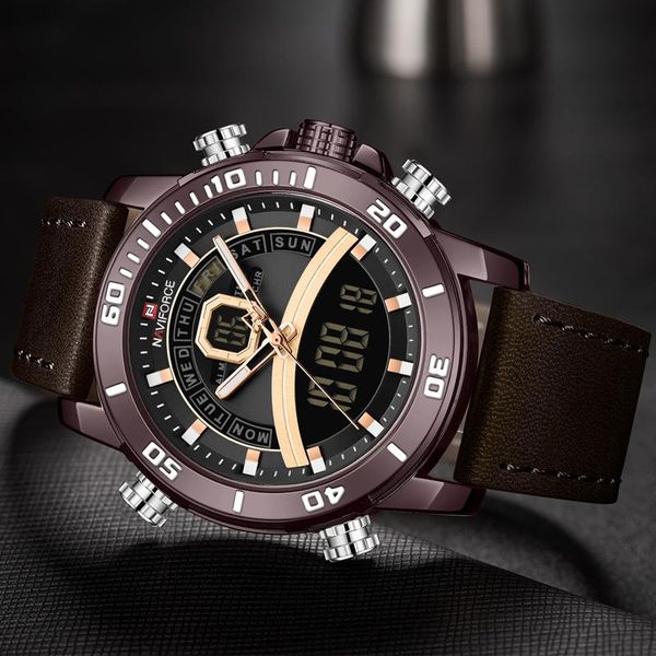 wristwatches naviforce leather watch men quartz date display sport chronograph fashion waterproof relogio masculino, Slivery;brown
wristwatches naviforce leather watch men quartz date display sport chronograph fashion waterproof relogio masculino, Slivery;brown