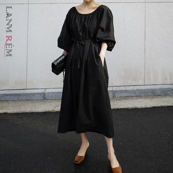 summer dress puff sleeve round neck high waist women large size dresses with pockets temperament loose 2h201 210507, Black;gray
summer dress puff sleeve round neck high waist women large size dresses with pockets temperament loose 2h201 210507, Black;gray