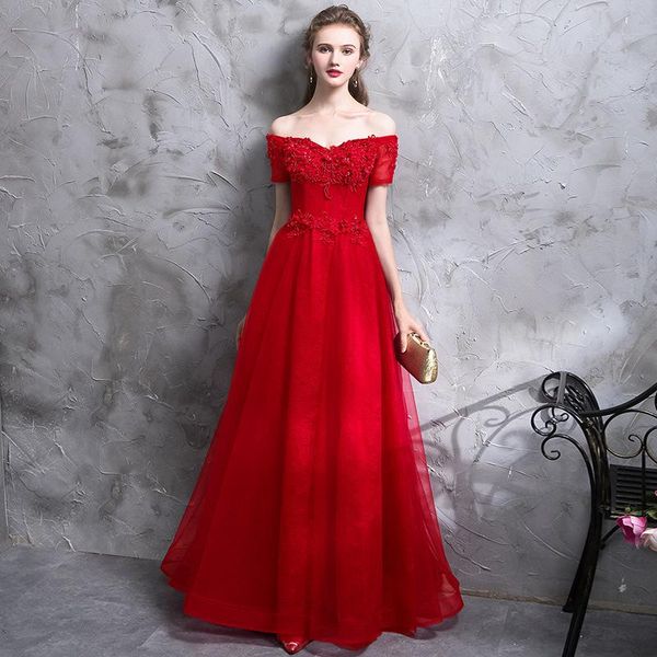 beauty-emily long off the shoulder evening dress for wedding red lace appliques beads formal ruffles tulle prom gowns party dresses, White;black
beauty-emily long off the shoulder evening dress for wedding red lace appliques beads formal ruffles tulle prom gowns party dresses, White;black