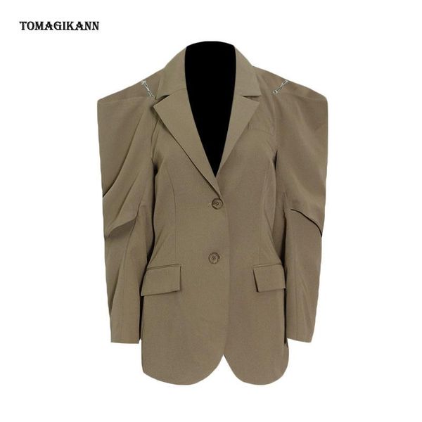 women's suits & blazers khaki tippet style blazer for women notched two buttons long sleeve fashion solid casual slim jacket and coats, White;black
women's suits & blazers khaki tippet style blazer for women notched two buttons long sleeve fashion solid casual slim jacket and coats, White;black