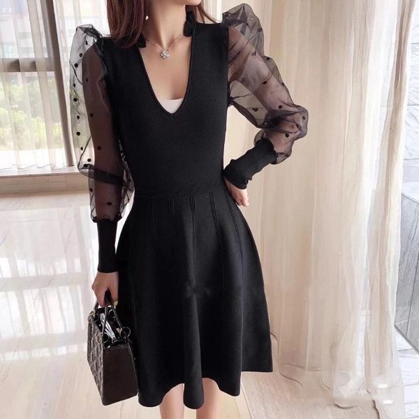 casual dresses 2021 autumn/winter products sleeve v-neck dress little black, Black;gray
casual dresses 2021 autumn/winter products sleeve v-neck dress little black, Black;gray