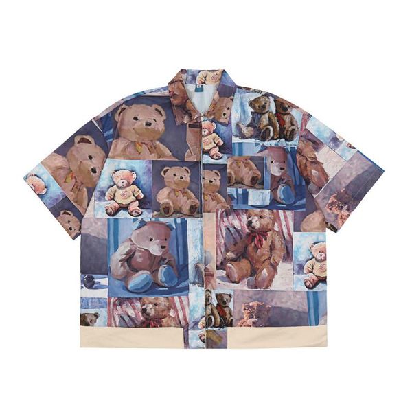 men's casual shirts cartoon bear full printed pocket shirt short sleeve t-shirt summer idle style fashion lapel cardigan half, White;black
men's casual shirts cartoon bear full printed pocket shirt short sleeve t-shirt summer idle style fashion lapel cardigan half, White;black